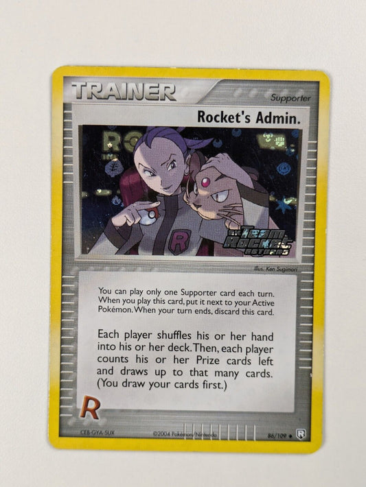 Rocket's Admin. - 86/109 - Uncommon EX Team Rocket Returns - Pokemon Card - LP