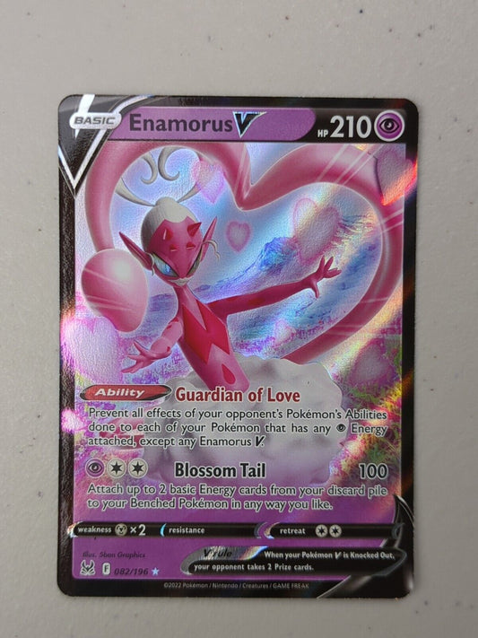 Enamorus V - 082/196 - Ultra Rare Lost Origin - Pokemon Card - NM