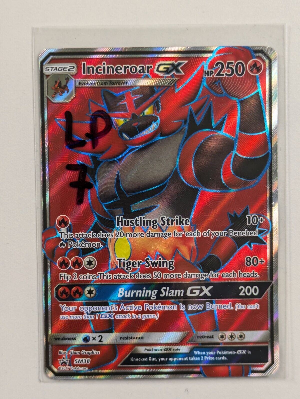 Incineroar GX - SM38 - Promo Sun & Moon Promos - Pokemon Card - LP