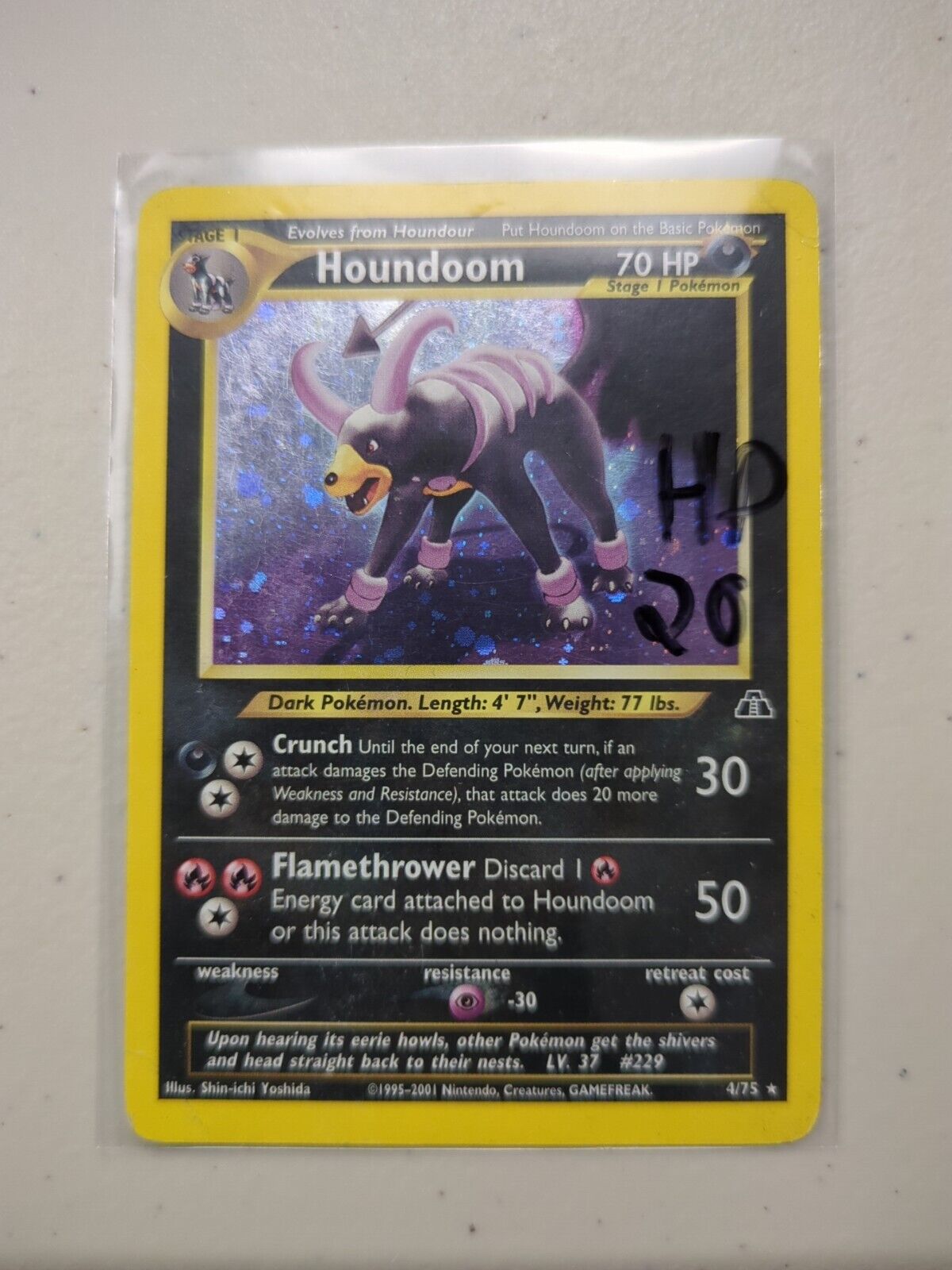 Houndoom - 4/75 - Ultra Rare Neo Discovery Set - Pokemon Card - HP