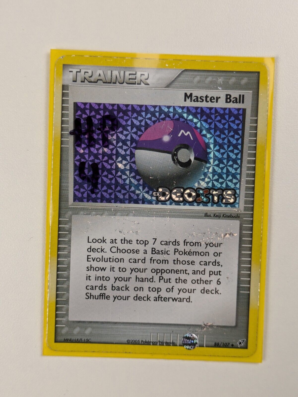 Master Ball - 88/107 - Uncommon Reverse Holo Ex Deoxys - Pokemon Card - HP