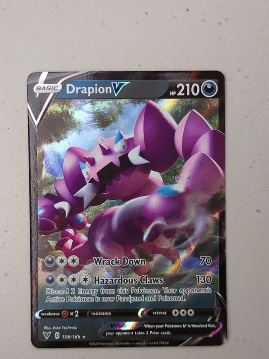 Drapion V - 106/185 - Ultra Rare Vivid Voltage - Pokemon Card - NM