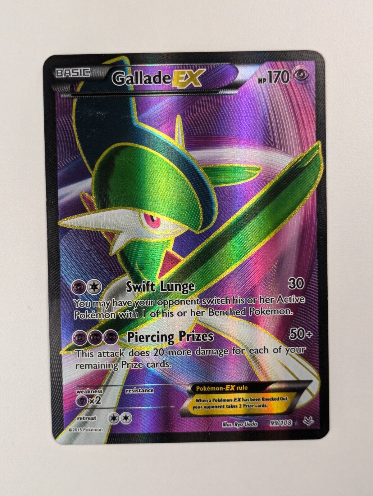 Gallade EX - 99/108 - Full Art Ultra Rare Roaring Skies - Pokemon Card - MP