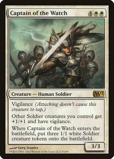 MTG: Magic The Gathering: 6X: 2013 Core Set: Captain of the Watch - Near Mint