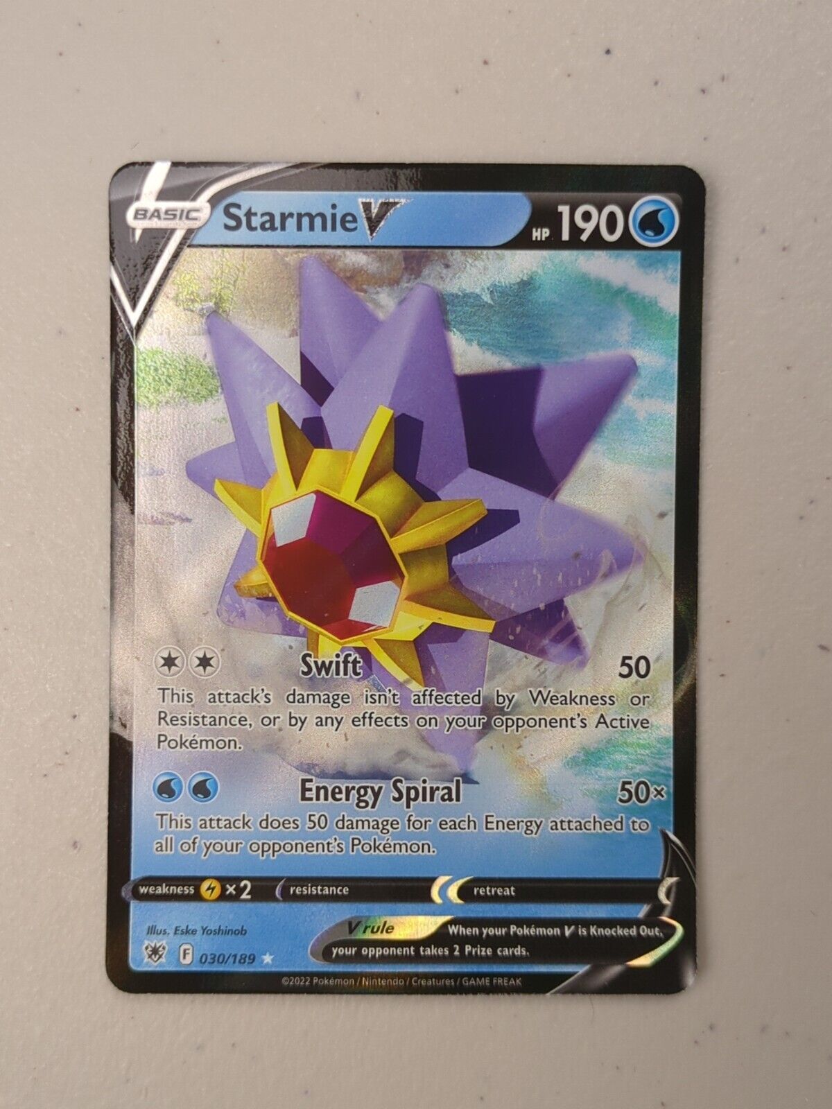 Starmie V - 030/189 - Ultra Rare Astral Radiance - Pokemon Card - NM