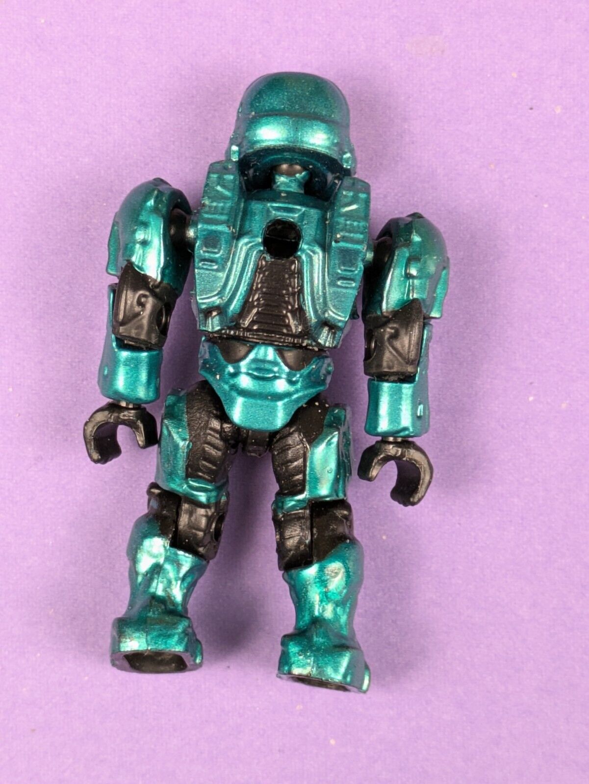 HALO Mega Bloks Construx UNSC Teal Cyan Armor Spartan Eva Figure B14