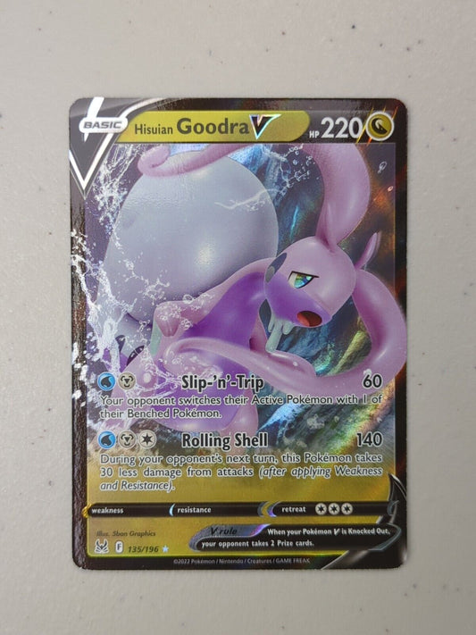 Hisuian Goodra V - 135/196 - Ultra Rare Lost Origin - Pokemon Card - NM