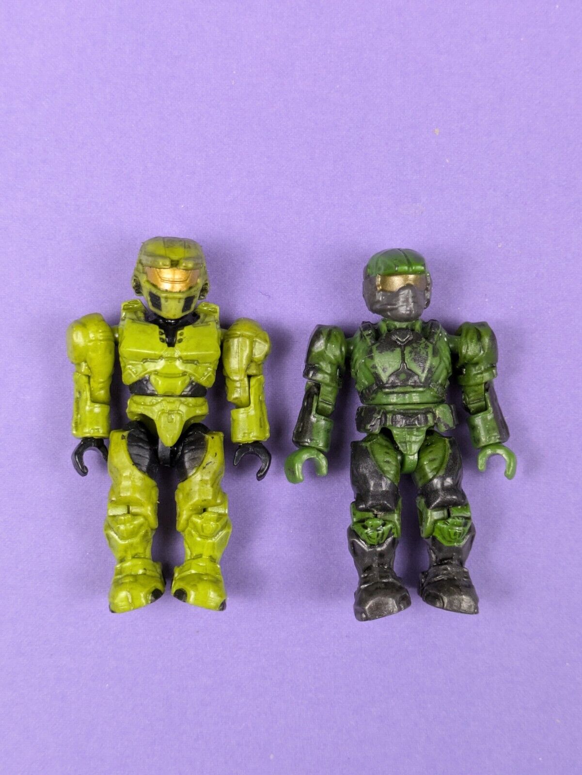 HALO Mega Bloks Construx UNSC Lime Green Spartan Mark IV and Green Marine 97520