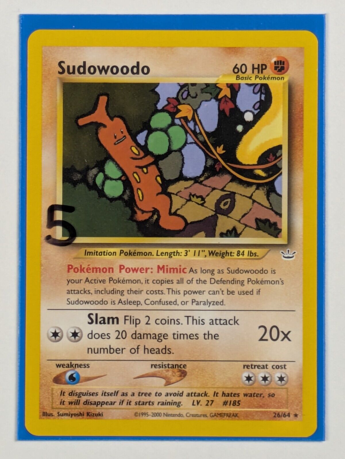 Sudowoodo - 26/64 - Rare Unlimited Neo Revelation - Pokemon Card - NM