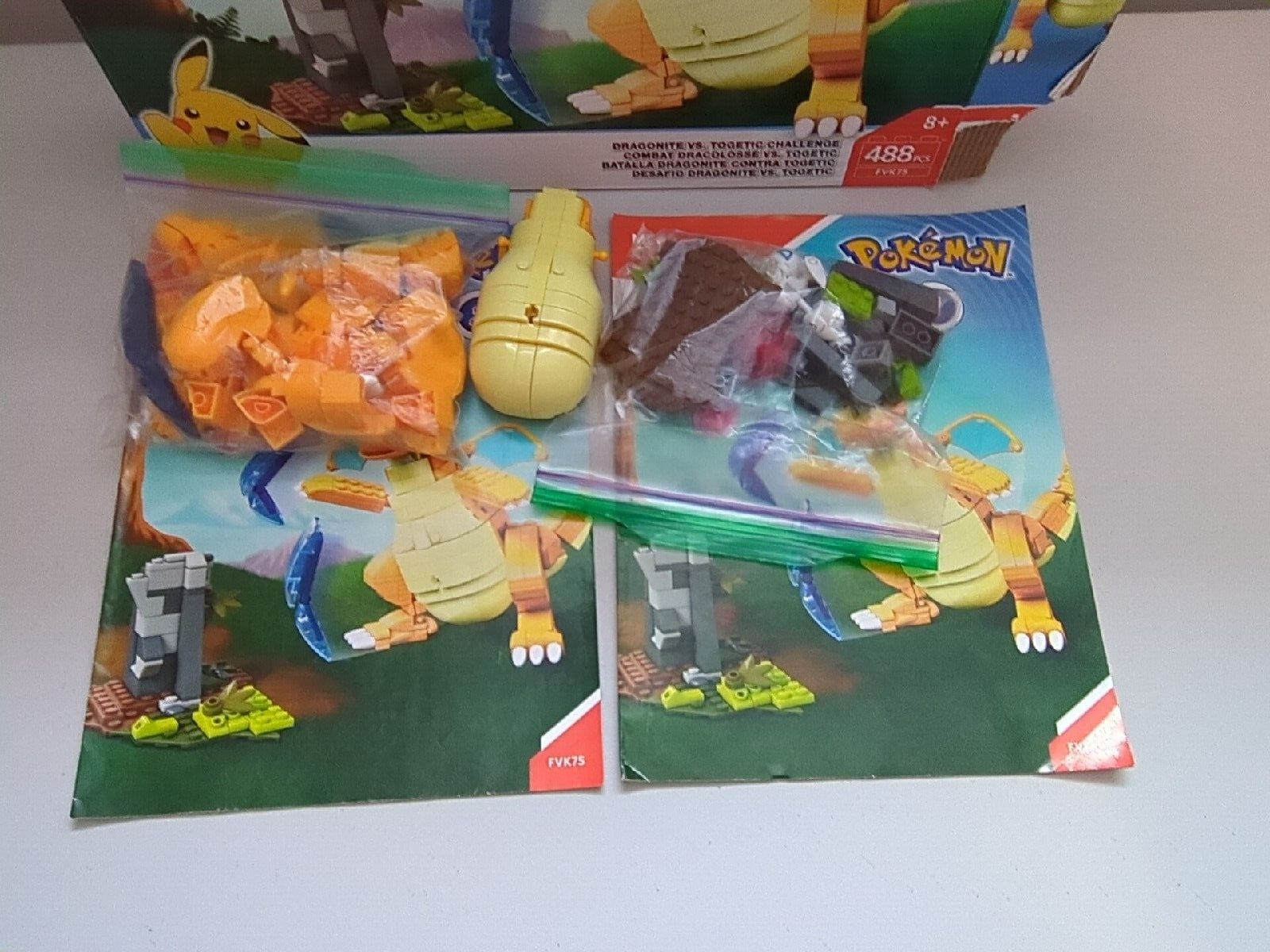 Mega Construx Pokemon Dragonite vs Togetic Challenge Set FVK75 Complete