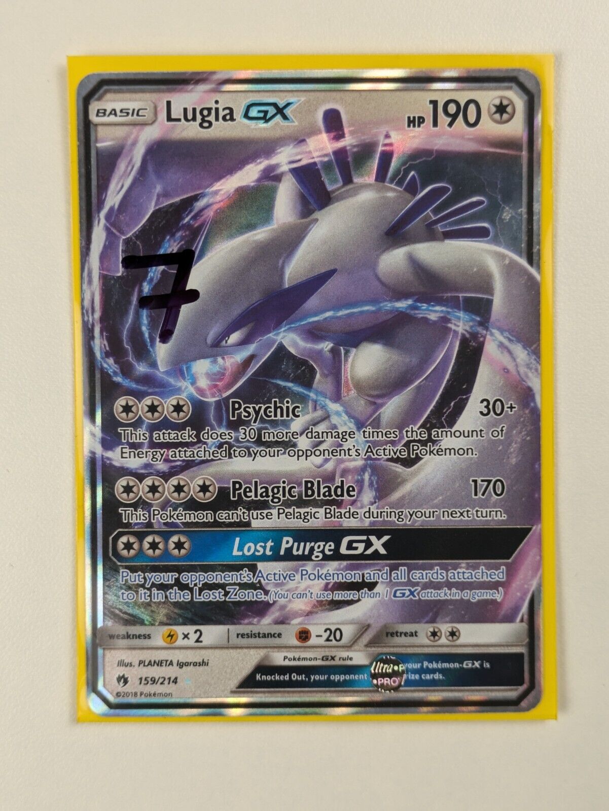 Lugia GX - 159/214 - Ultra Rare Lost Thunder - Pokemon Card - NM