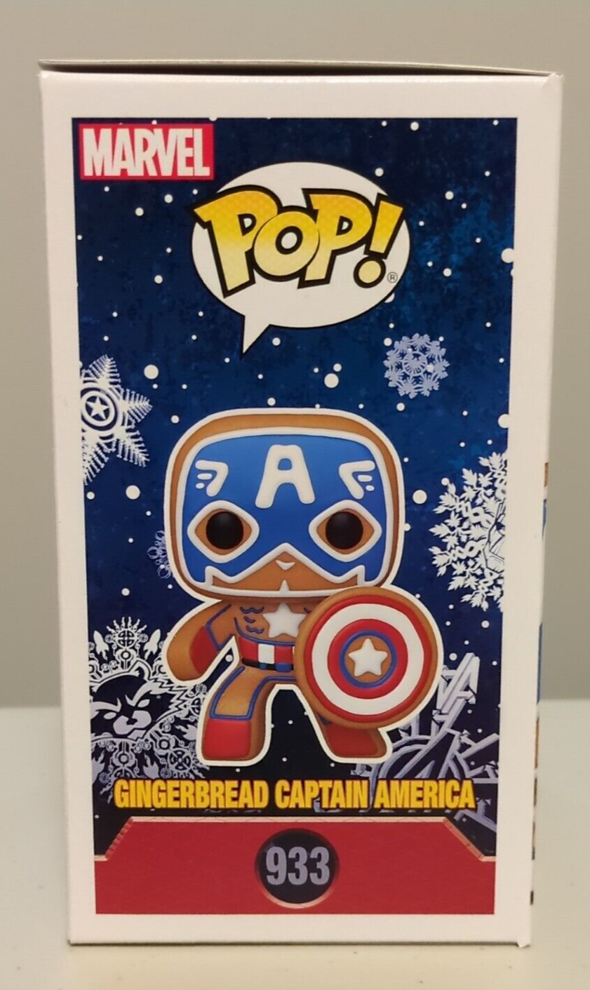 Funko Pop Marvel Gingerbread Captain America #933 Vinyl Figure