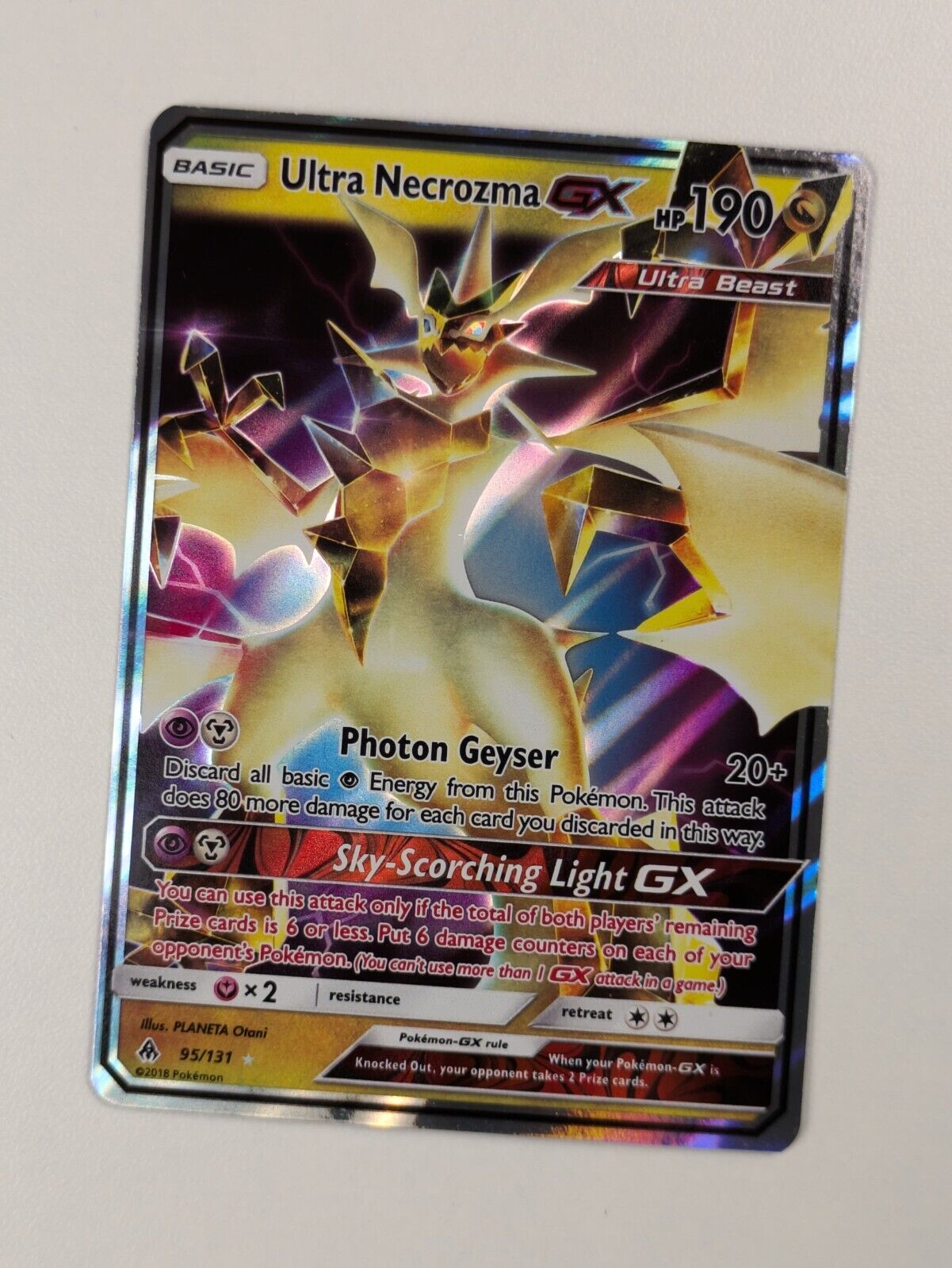 Ultra Necrozma GX - 95/131 - Ultra Rare Forbidden Light - Pokemon Card - NM