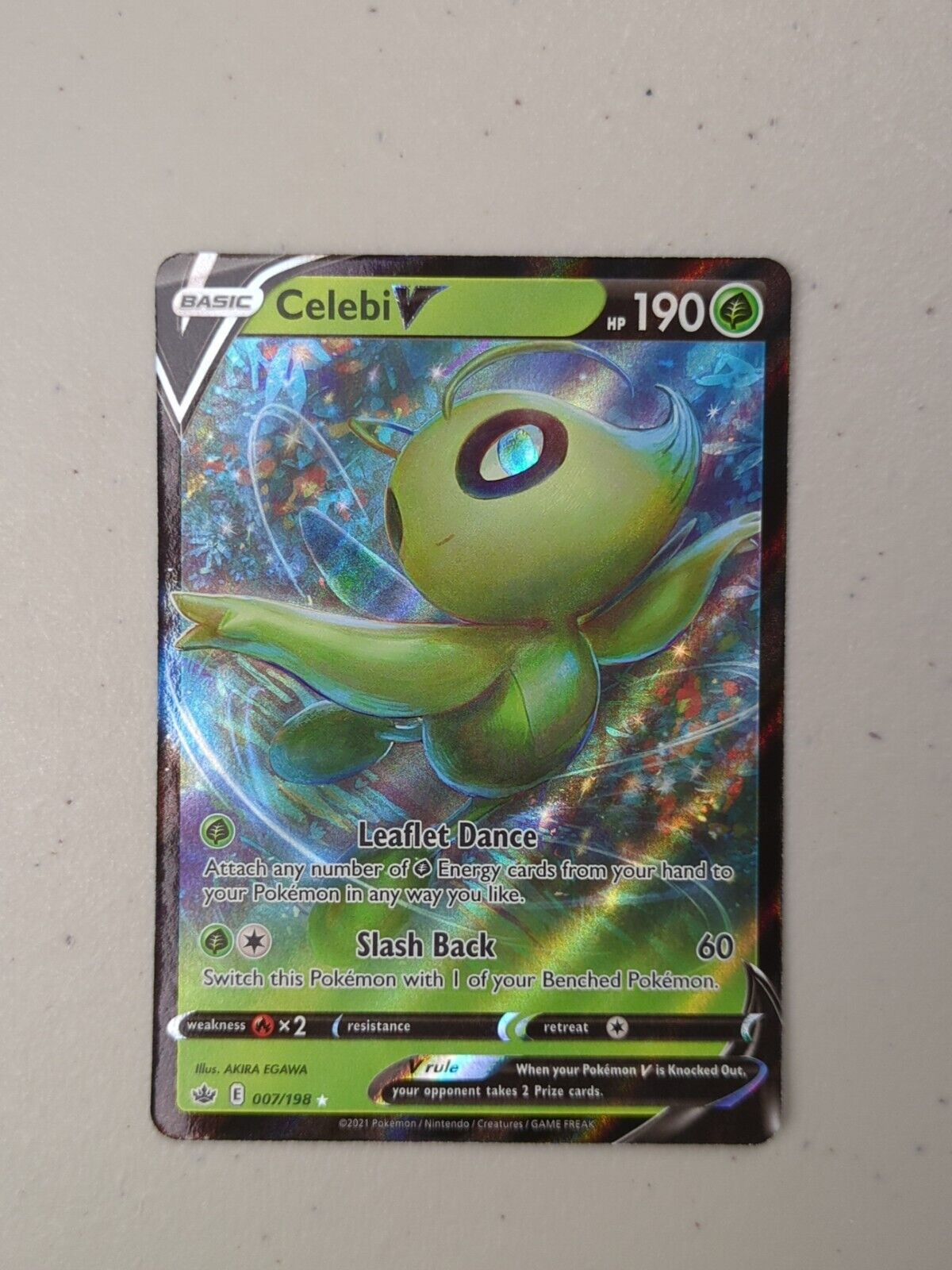 Celebi V - 007/198 - Ultra Rare Chilling Reign - Pokemon Card - NM