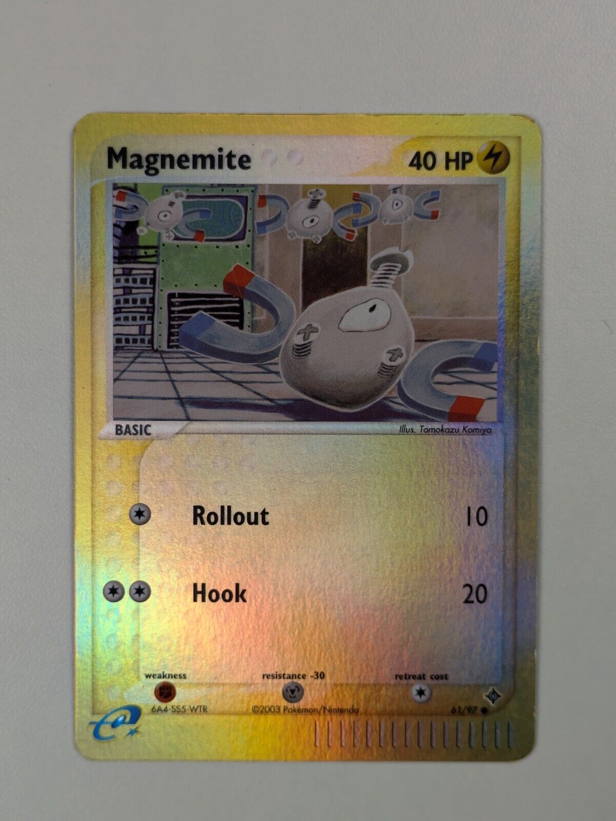 Magnemite - 61/97 - Common Reverse Holo EX Dragon - Pokemon Card - LP