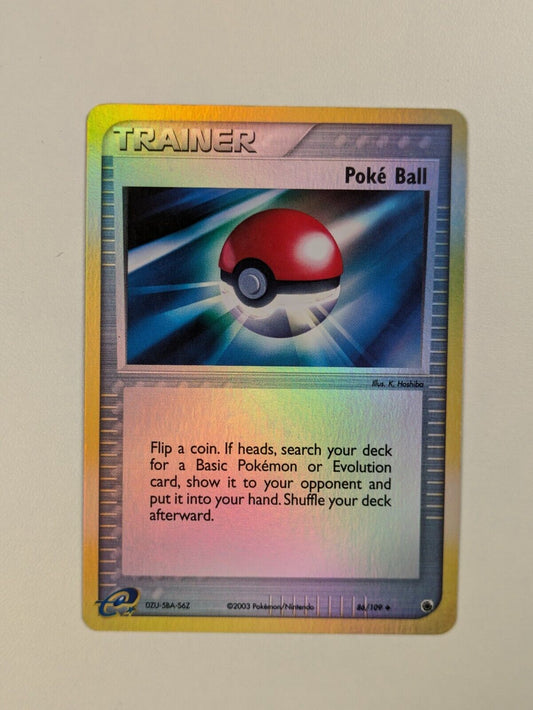 Poke Ball - 86/109 - Uncommon Reverse Holo Ruby & Sapphire - Pokemon Card - NM