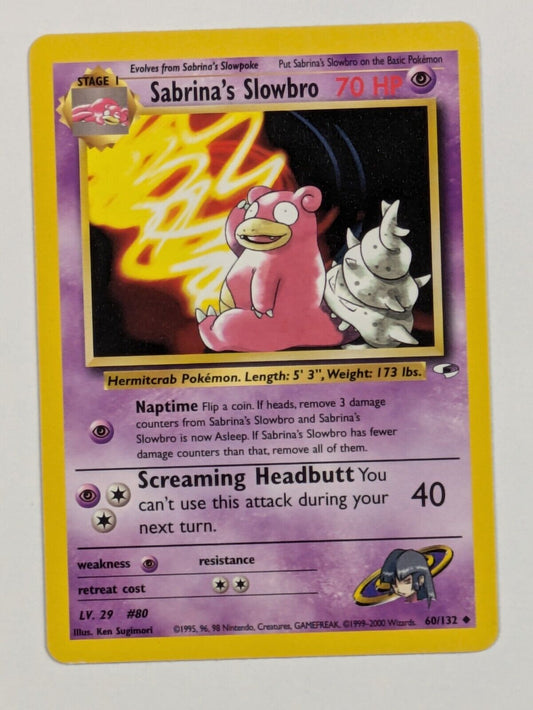 Sabrina's Slowbro - 60/132 - Uncommon Gym Challenge - Pokemon Card - NM