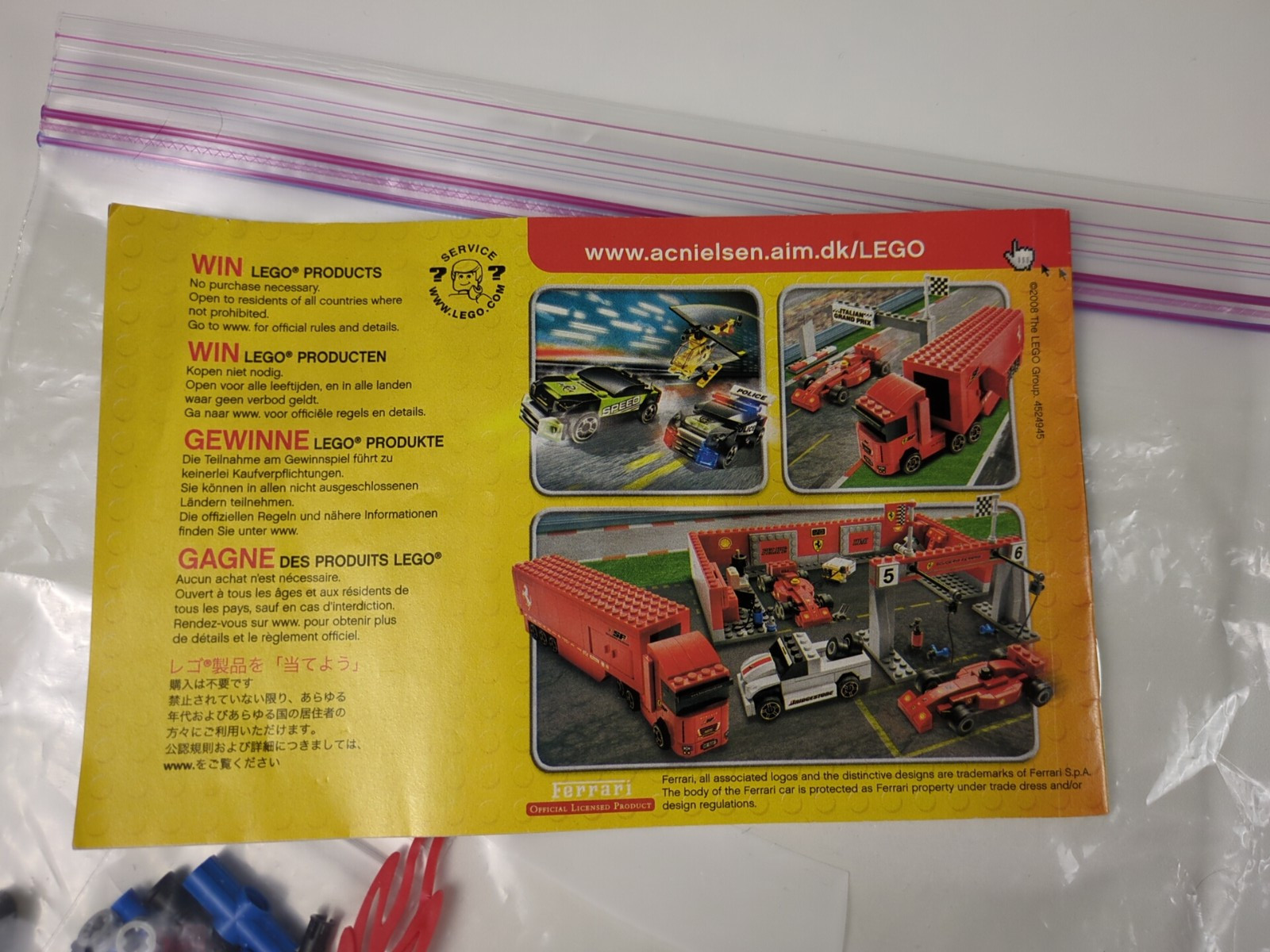 Lego Racers: Power Racers: Red Ace Set 8493 - w/ Instructions