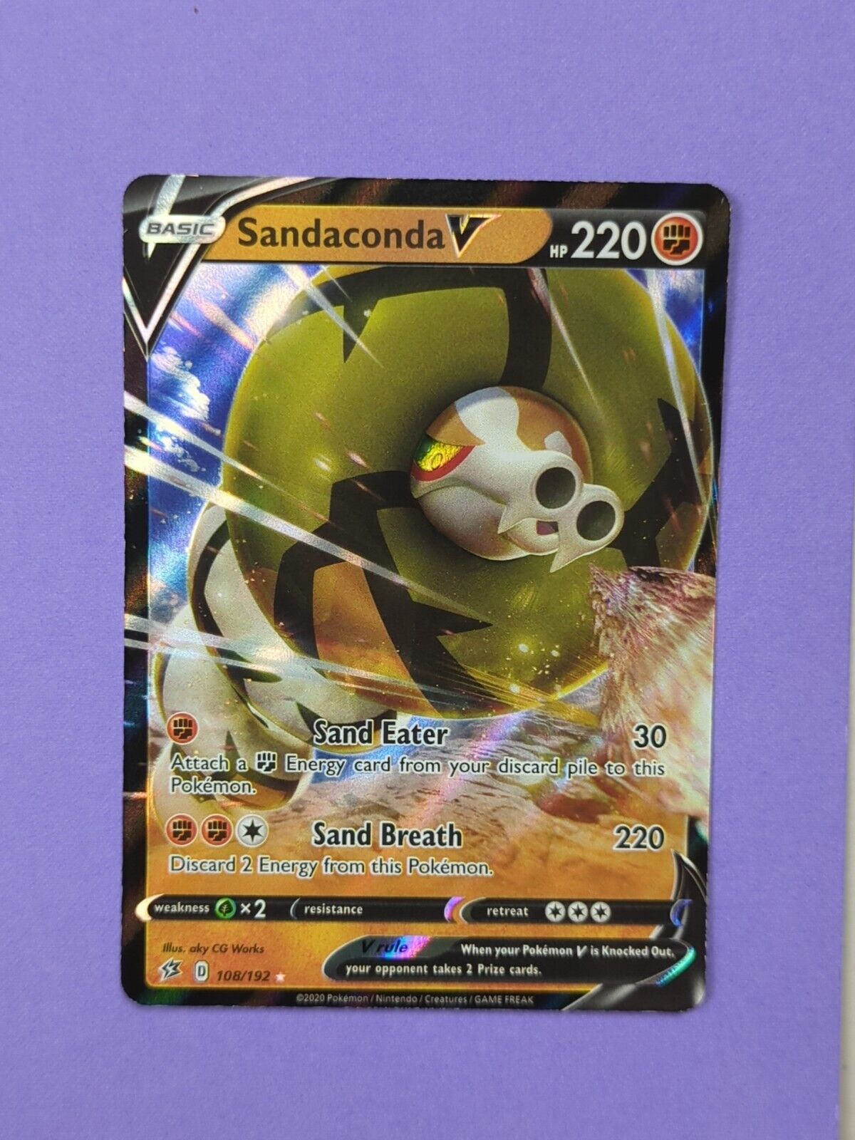 Sandaconda V - 108/192 - Ultra Rare Rebel Clash - Pokemon - NM