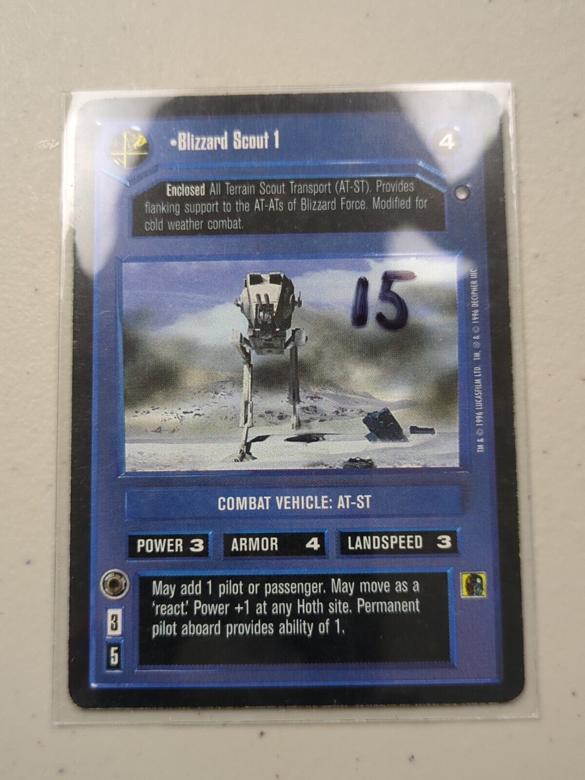 Star Wars Customizable Card Game: Hoth Blizzard Scout 1 - Decipher