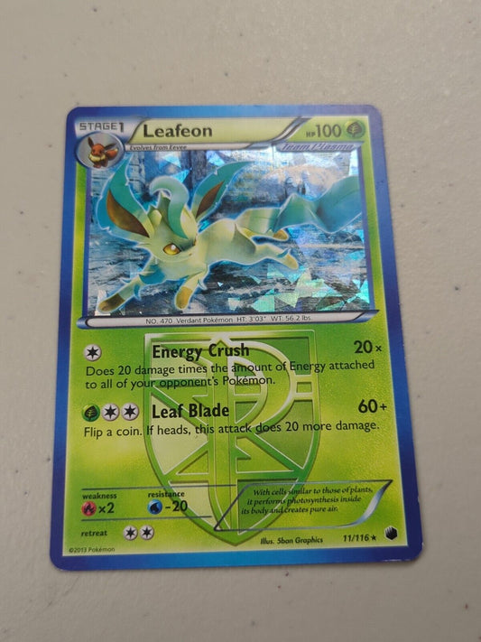 Leafeon - 11/116 - Ultra Rare Plasma Freeze Set - Pokemon Card - NM