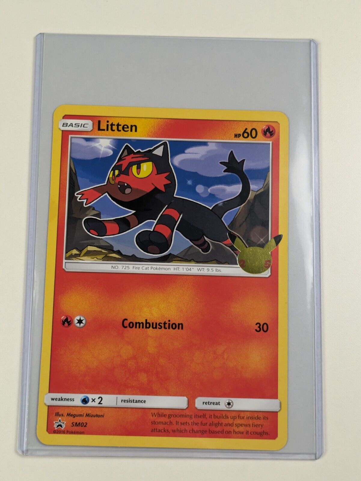 Litten - SM02 - 25th Anniversary Oversized Promo Sun & Moon - Jumbo Pokemon - NM