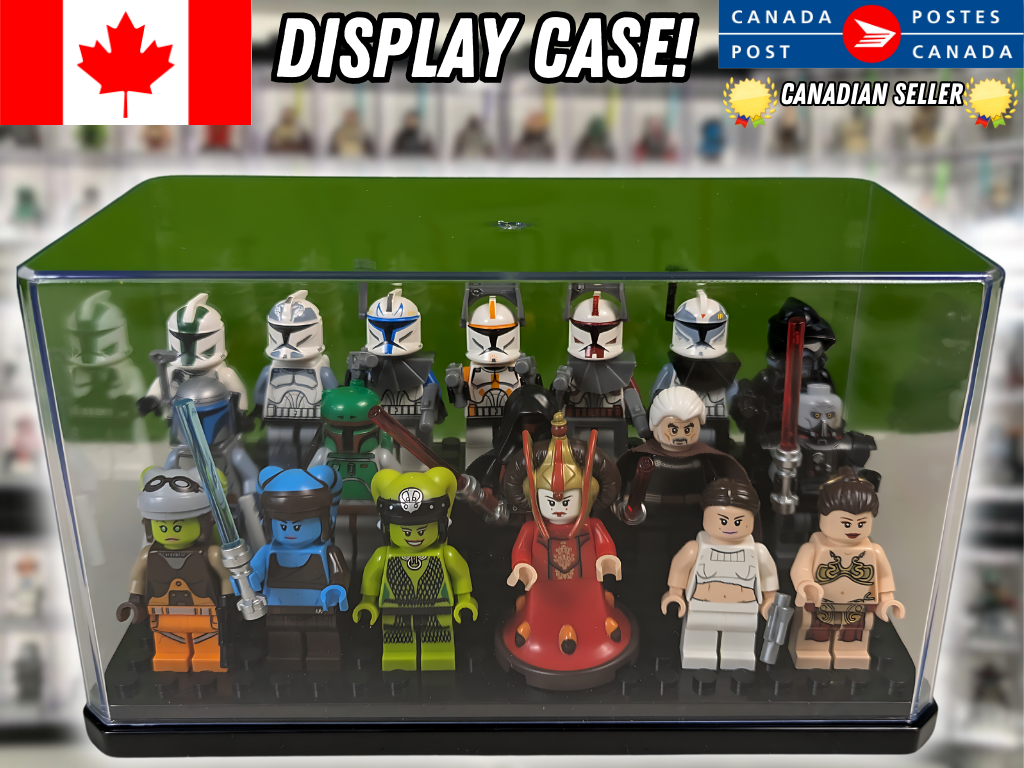 Building Blocks Dust Proof Lid Stackable Display Case For Lego Minifigures