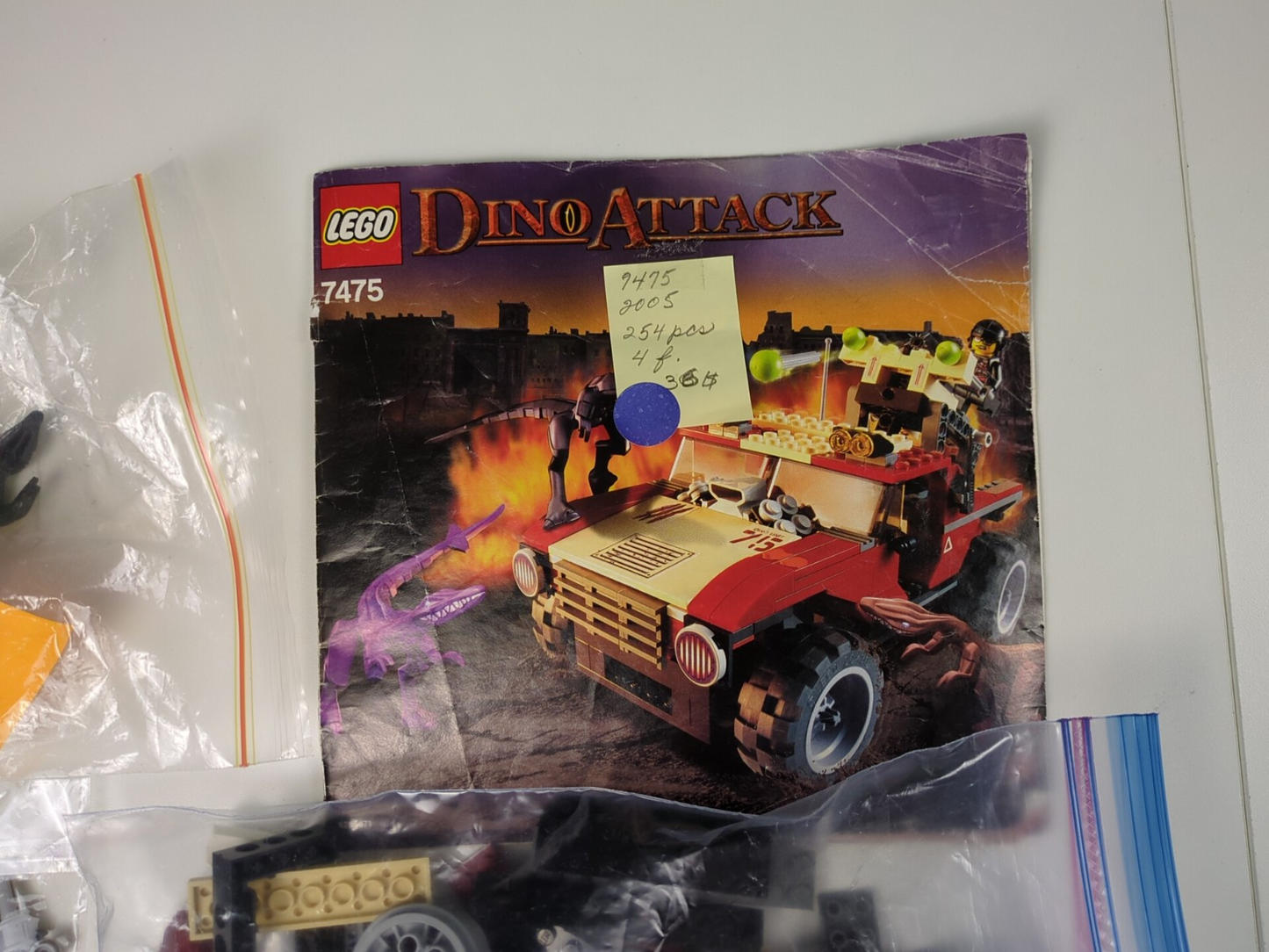 Lego Dino Attack: Fire Hammer vs. Mutant Lizards Set 7475 - w/ Instructions