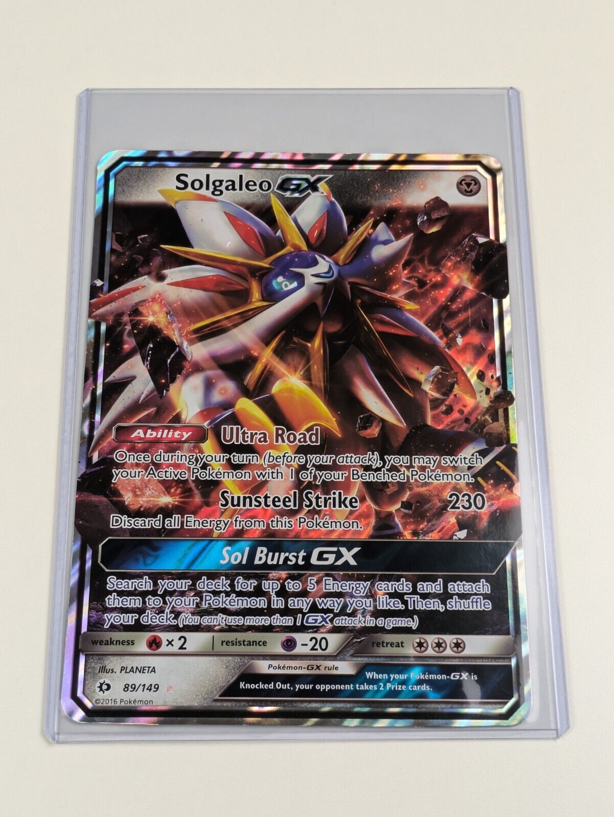 Solgaleo GX - 89/149 - Oversized Promo Sun & Moon - Jumbo Pokemon Card - NM