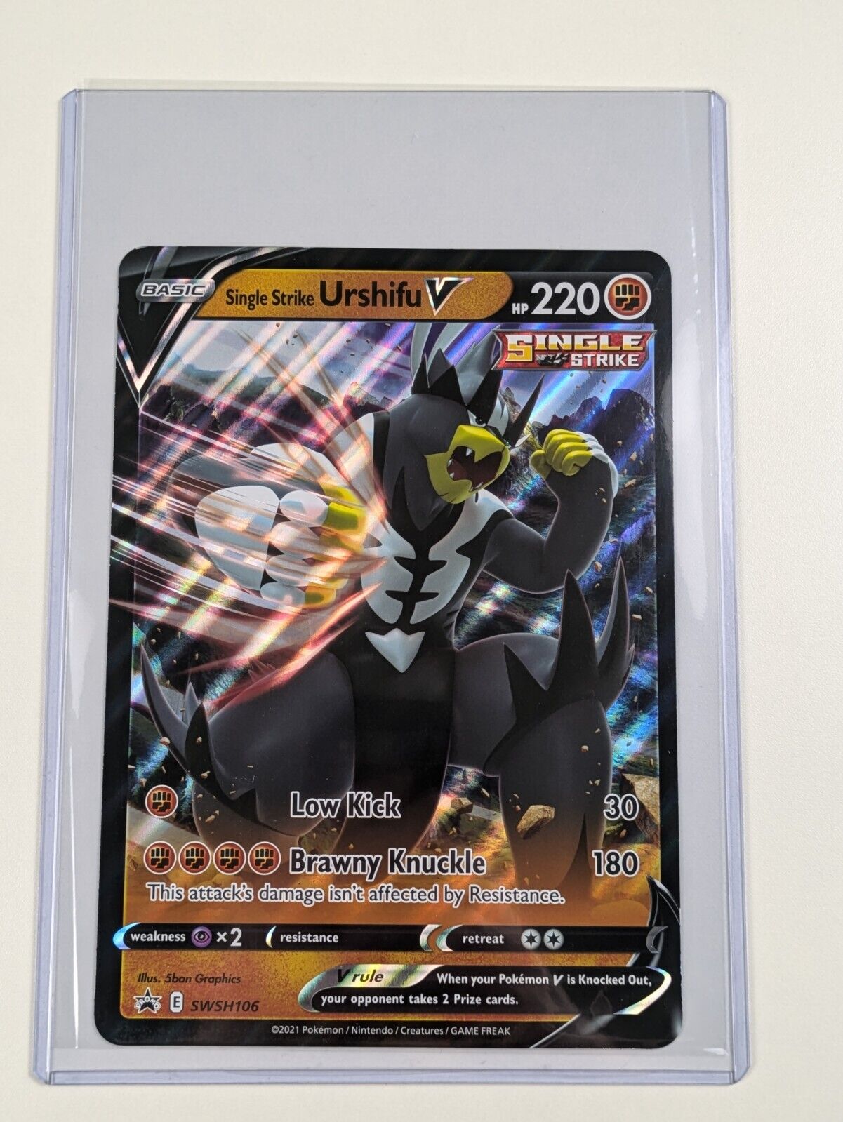 Single Strike Urshifu V - SWSH106 - Oversized Promo SWSH - Jumbo Pokemon - NM