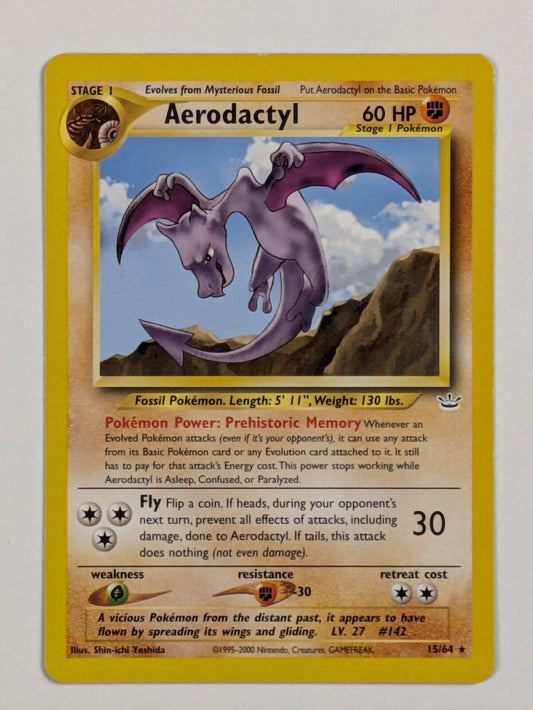 Aerodactyl - 15/64 - Rare Unlimited Neo Revelation - Pokemon Card - NM