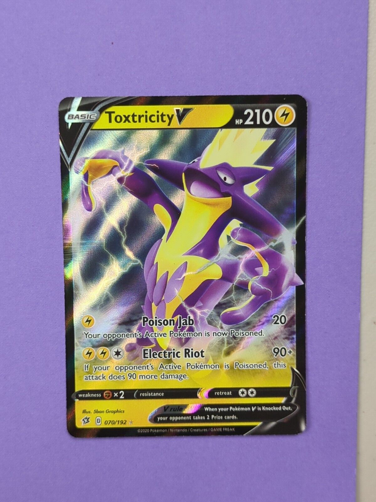 Toxtricity V - 070/192 - Ultra Rare Rebel Clash - Pokemon - NM