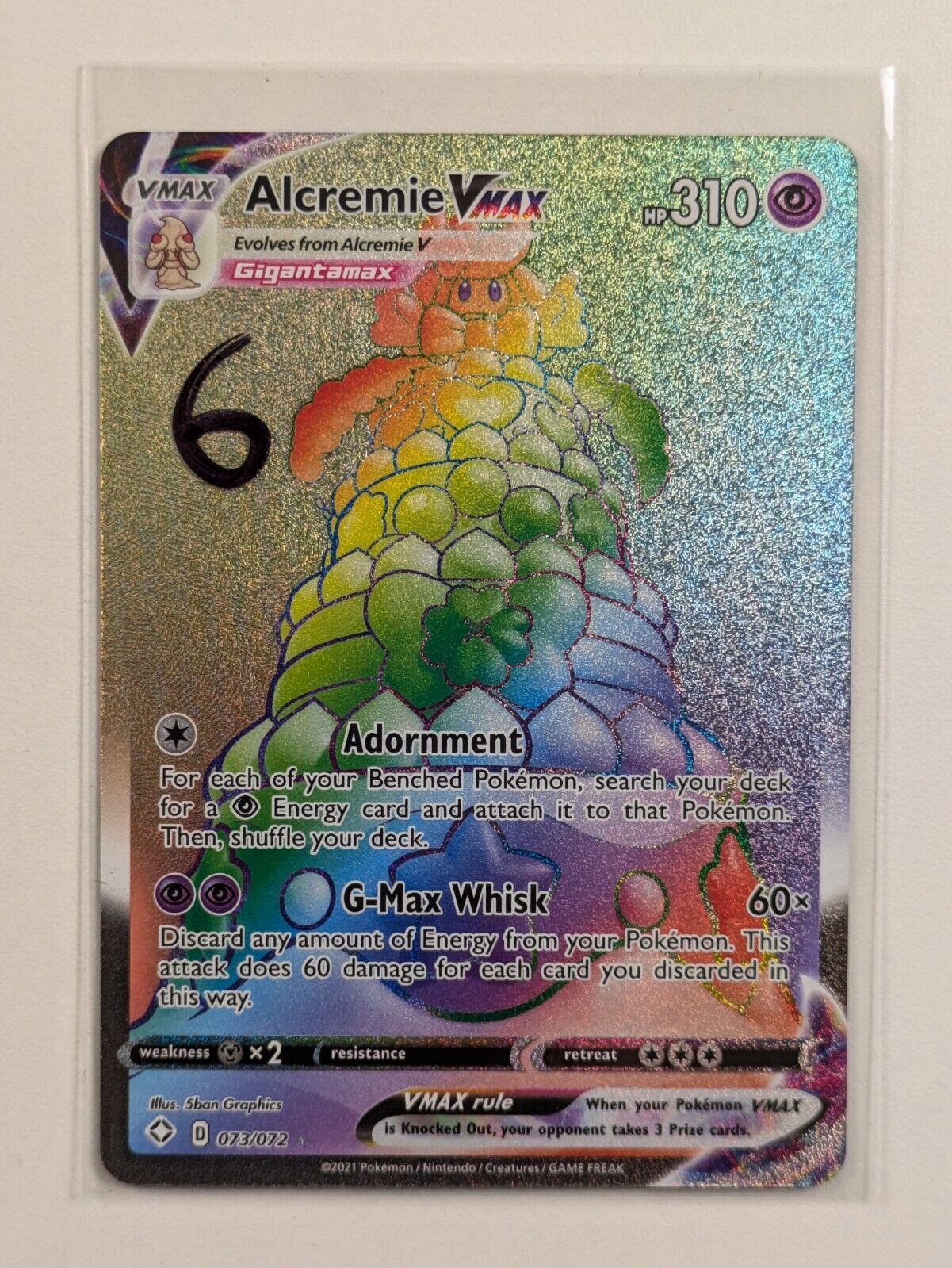 Alcremie VMAX - 073/072 - Hyper Rare Shining Fates - Pokemon Card - NM