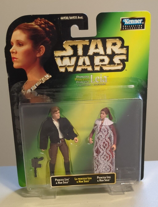 Star Wars Princess Leia Collection Princess Leia & Han Solo Kenner 1997 NEW