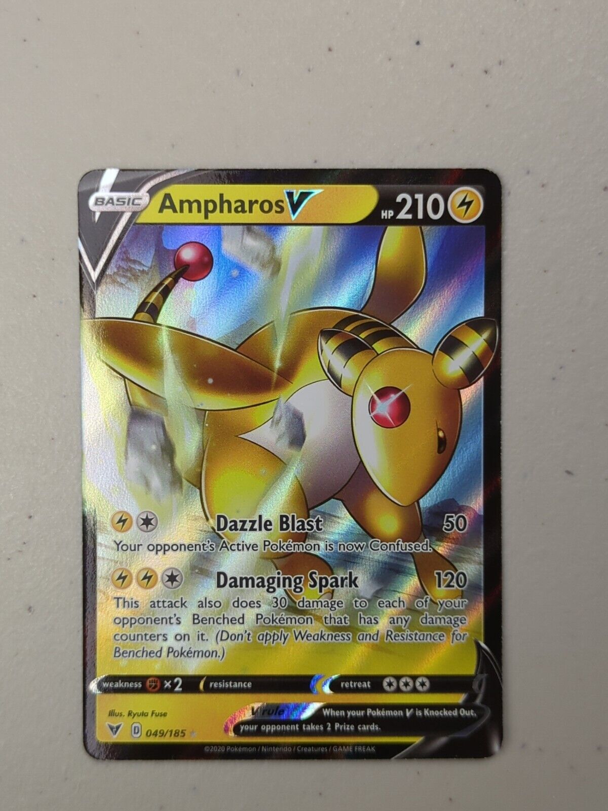 Ampharos V - 049/185 - Ultra Rare Vivid Voltage - Pokemon Card - NM