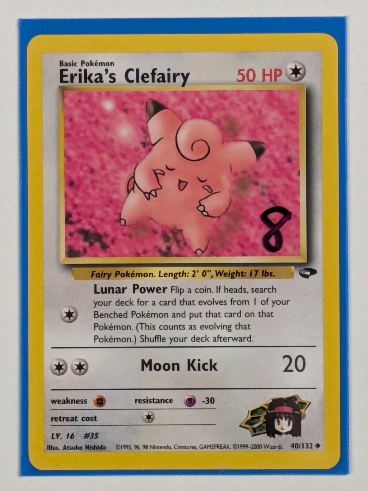 Erika's Clefairy - 40/132 - Uncommon Gym Challenge - Pokemon Card - NM