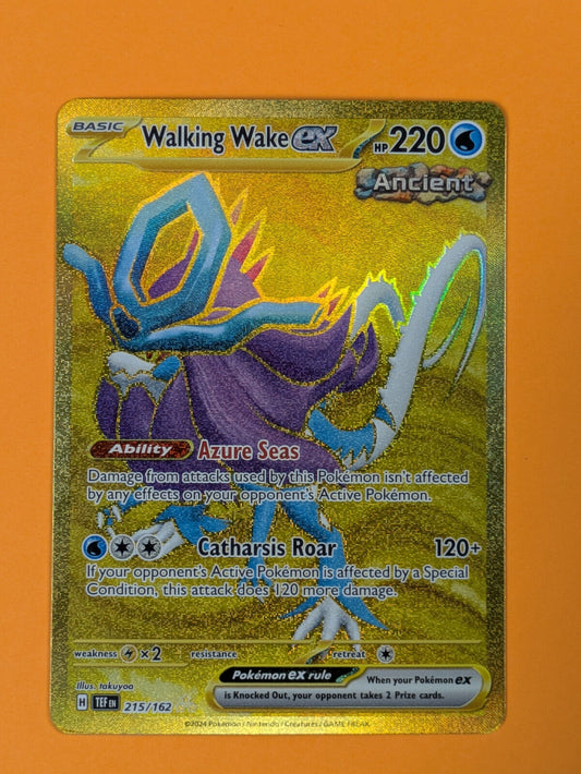 Walking Wake ex - 215/162 - Gold Secret Rare Temporal Forces - Pokemon Card - NM