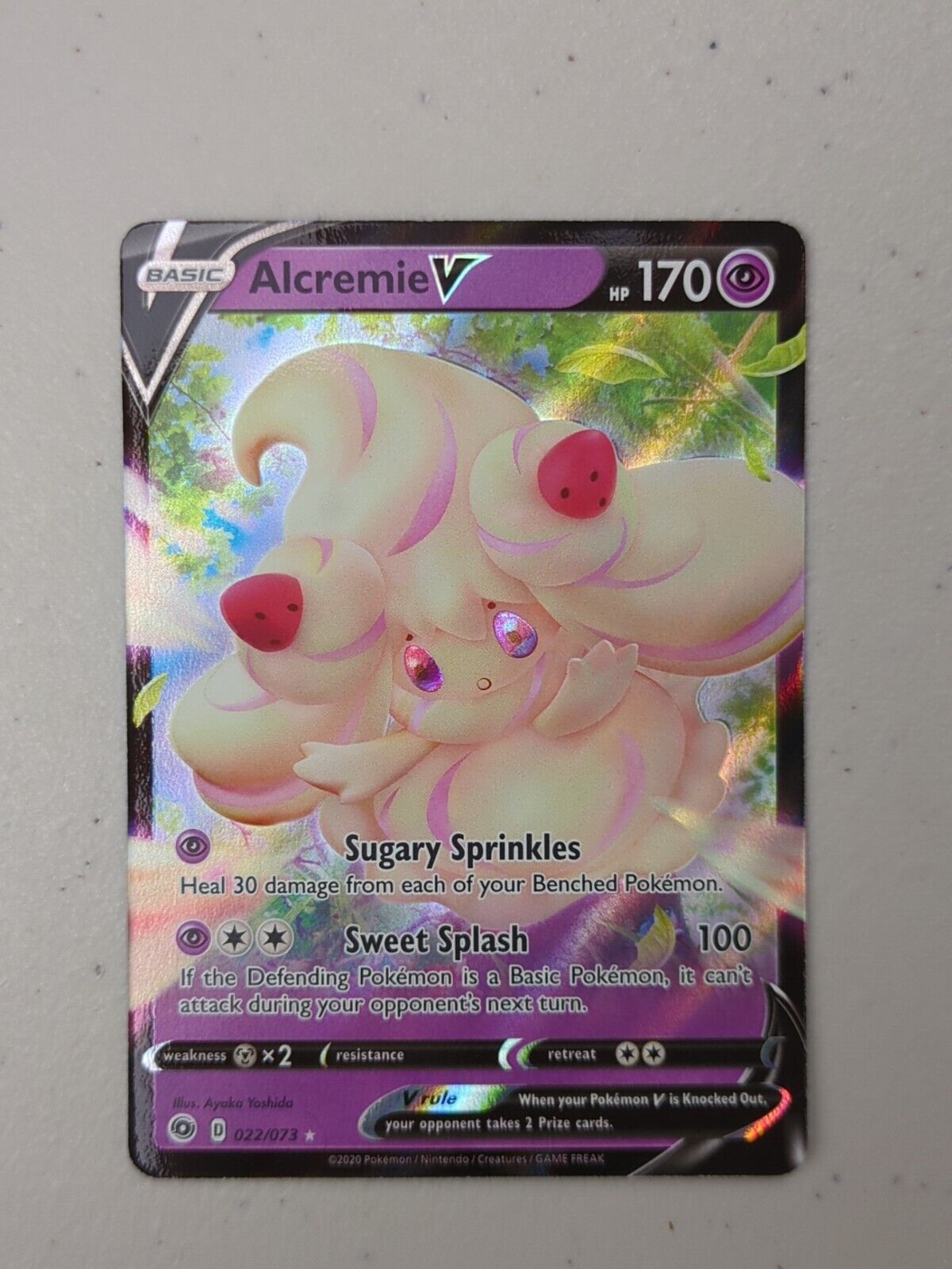 Alcremie V - 22/73 - Ultra Rare Champion's Path - Pokemon Card - NM