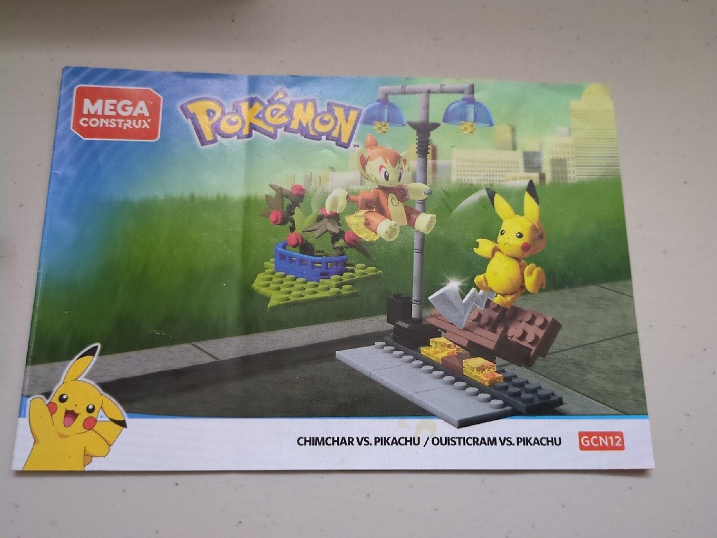 Mega Construx Pokemon Chimchar Vs Pikachu GCN12 127pcs Complete Set