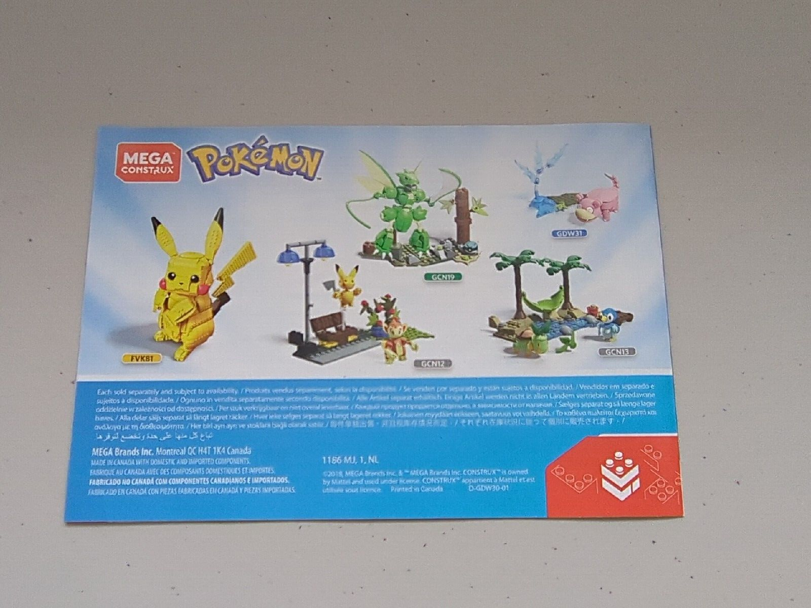 Mega Construx Pokemon Raichu GDW30 73 pcs Complete Set