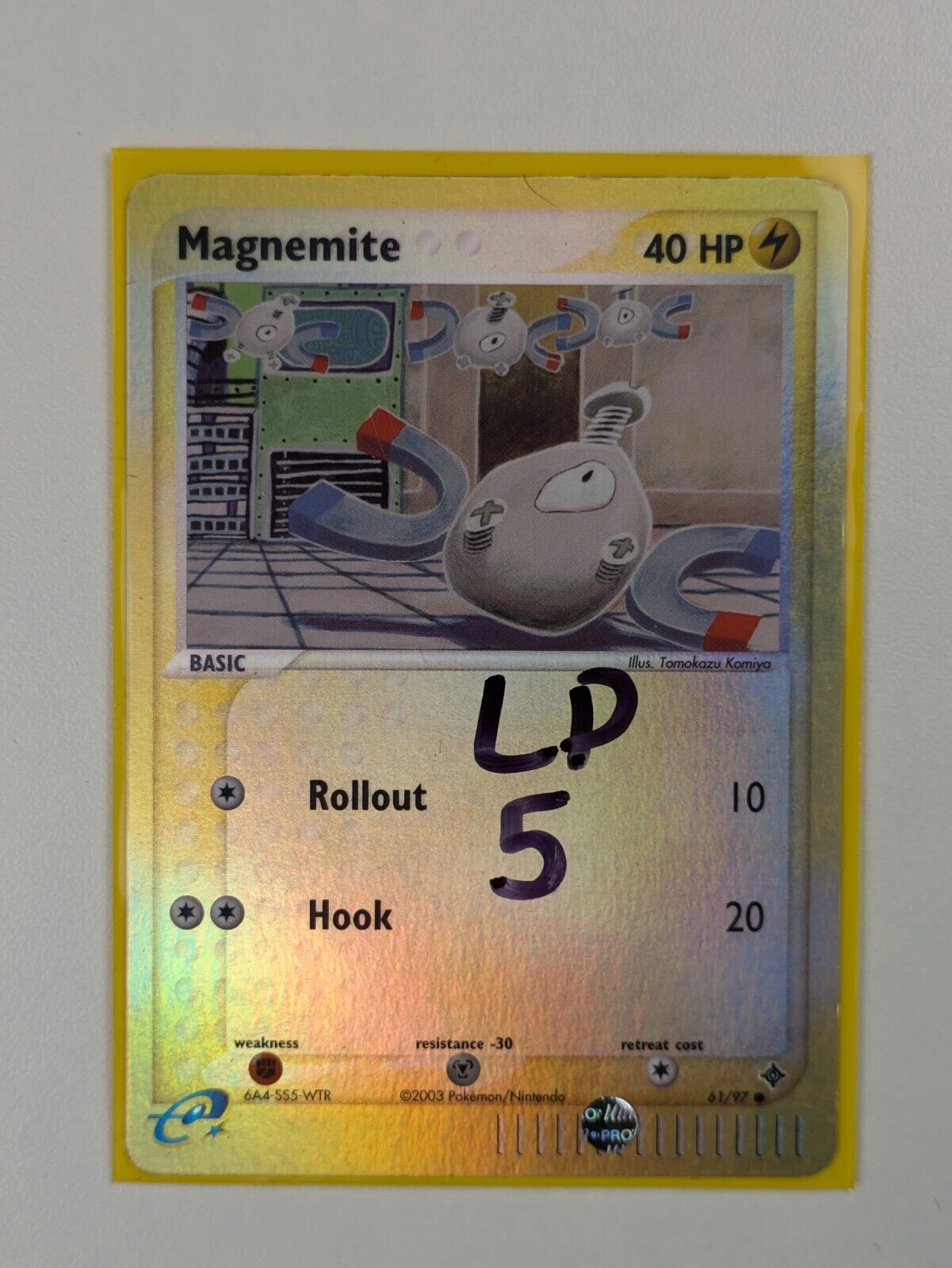 Magnemite - 61/97 - Common Reverse Holo EX Dragon - Pokemon Card - LP