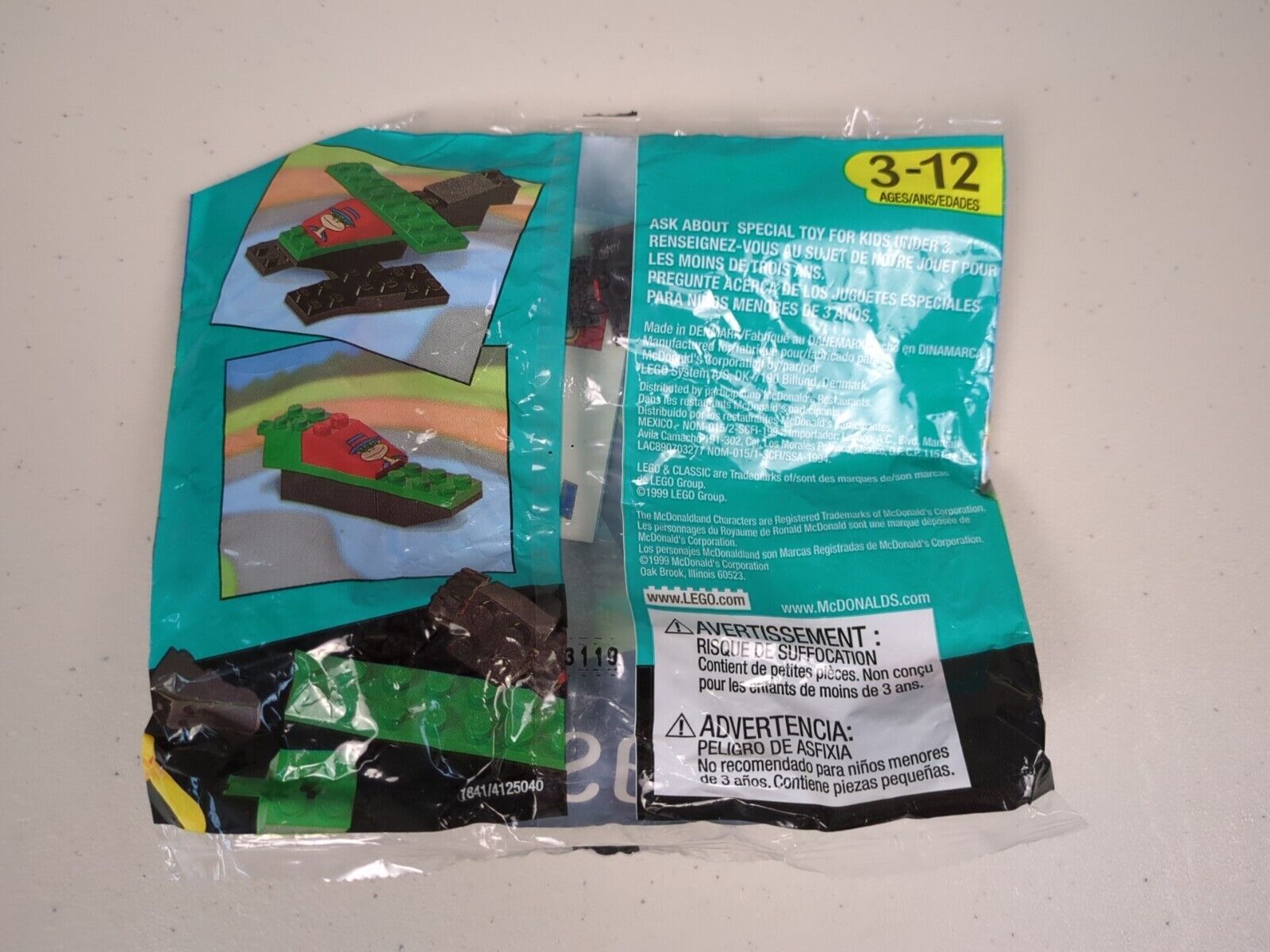 Lego Classic McDonald’s Happy Meal: Plane polybag Set #1841 (1999)