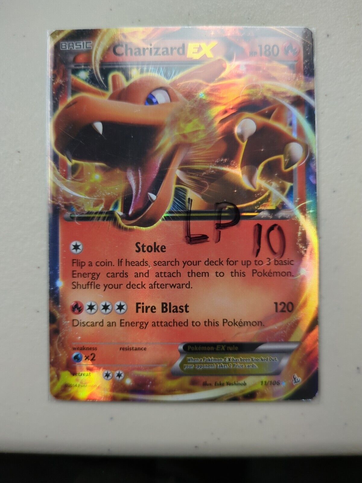 Charizard EX - 11/106 - Ultra Rare Flashfire Set - Pokemon Card - LP