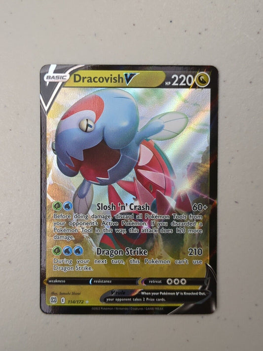 Dracovish V - 114/172 - Ultra Rare Brilliant Stars - Pokemon Card - NM