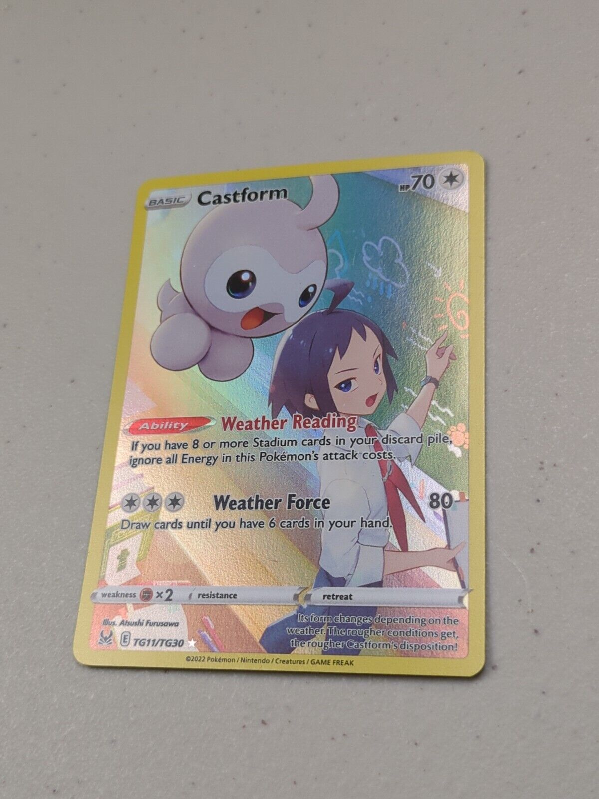 Castform - TG11/TG30 - Holo Rare Lost Origins - Pokemon Card - NM