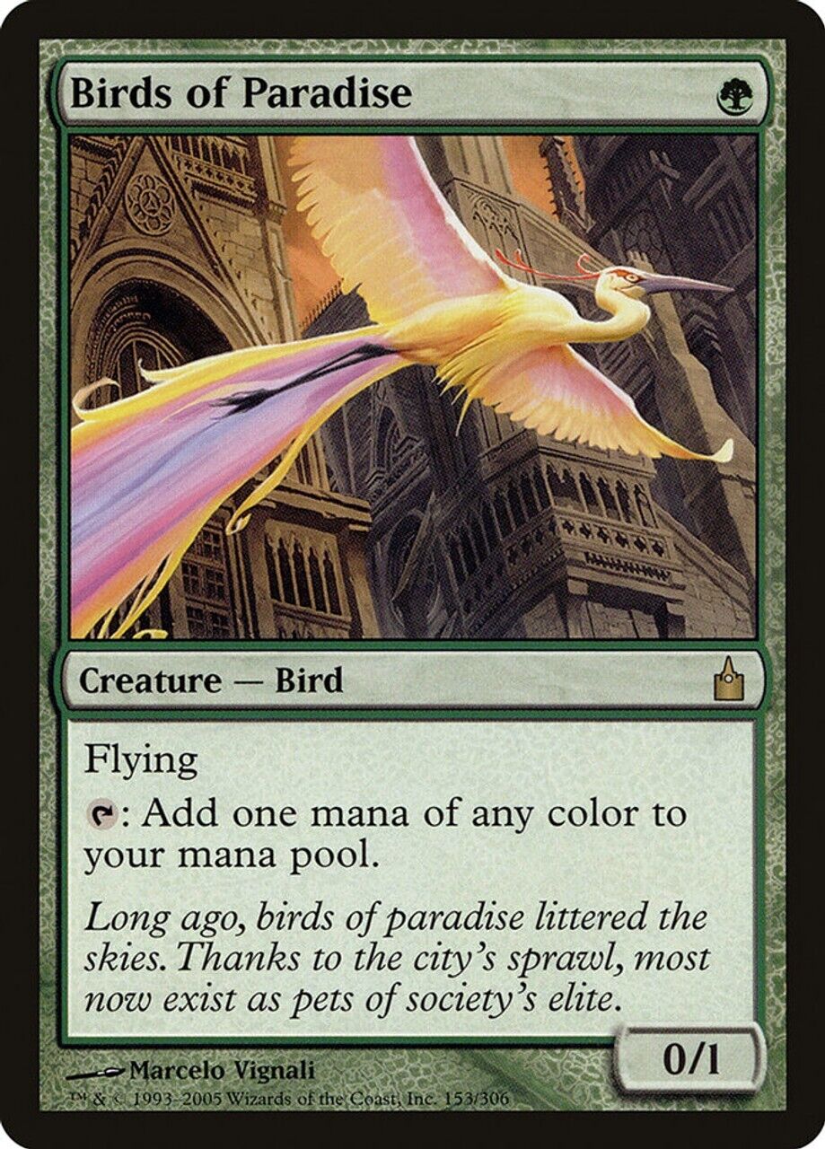 MTG: Magic The Gathering: Ravnica: Birds of Paradise - Near Mint!