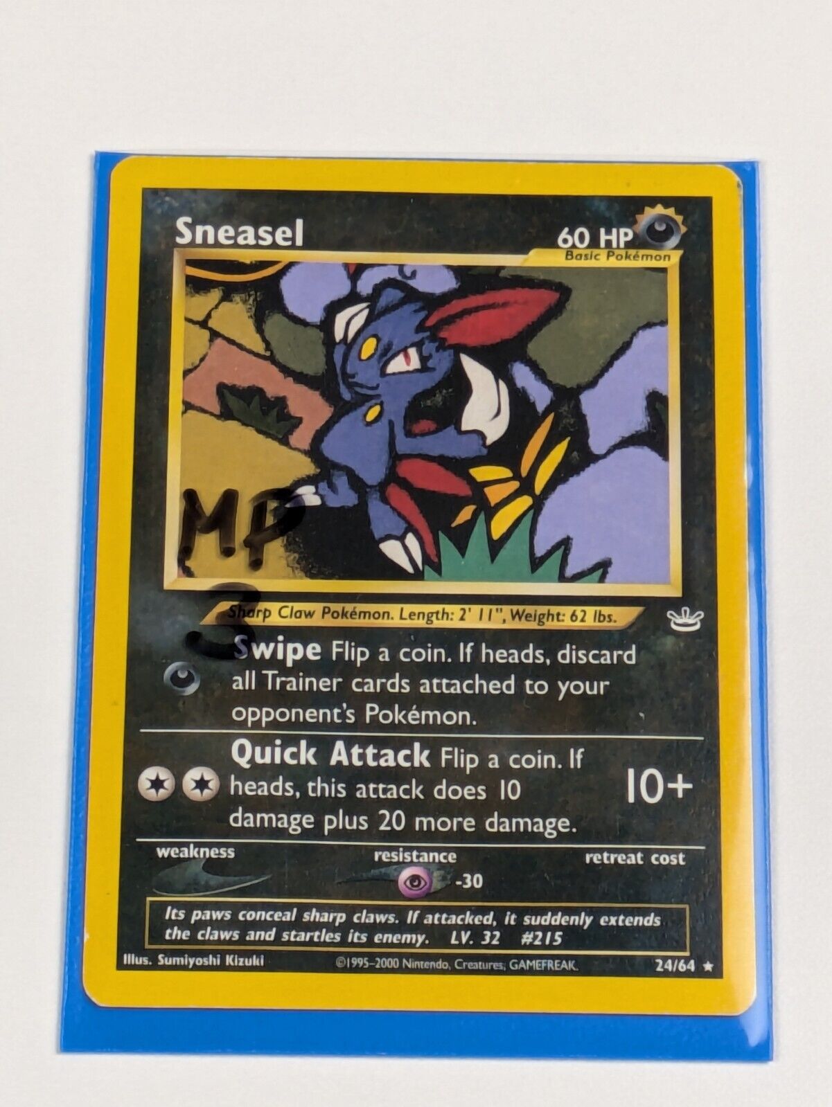 Sneasel - 24/64 - Rare Unlimited Neo Revelation - Pokemon Card - MP