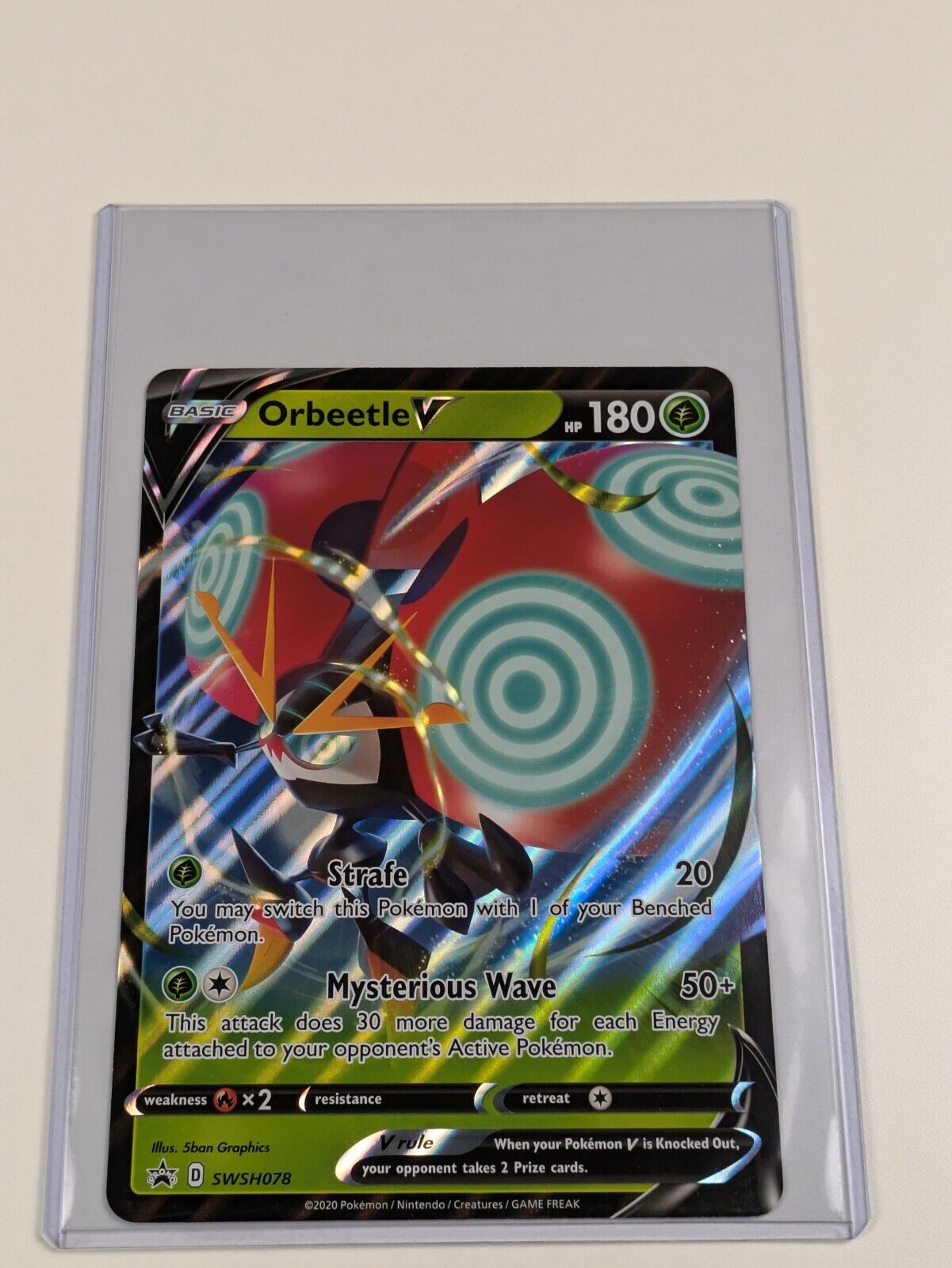 Orbeetle V - SWSH078 - Oversized Promo Sword & Shield - Jumbo Pokemon Card - NM