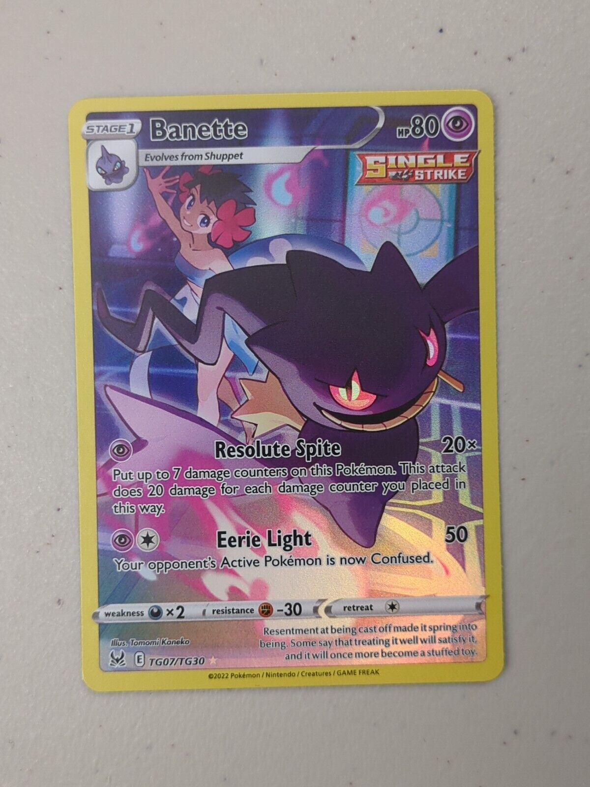 Banette - TG07/TG30 - Holo Rare Lost Origin - Pokemon Card - NM