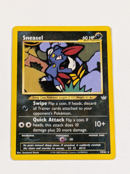 Sneasel - 24/64 - Rare Unlimited Neo Revelation - Pokemon Card - MP